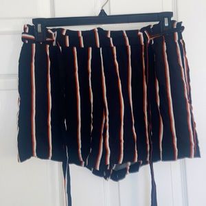 LAST CHANCE! striped paper bag soft stretch shorts